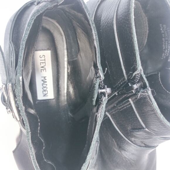 STEVE MADDEN Black ISANA WESTERN BOOTIE Size 8.5 M - Picture 5 of 16